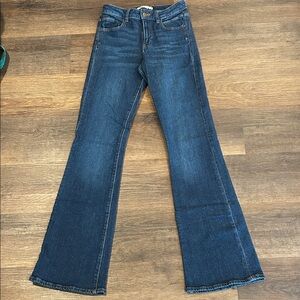 Zara Dark Blue Flare Jeans